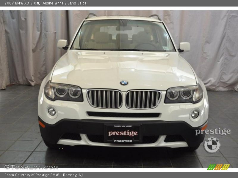 Alpine White / Sand Beige 2007 BMW X3 3.0si