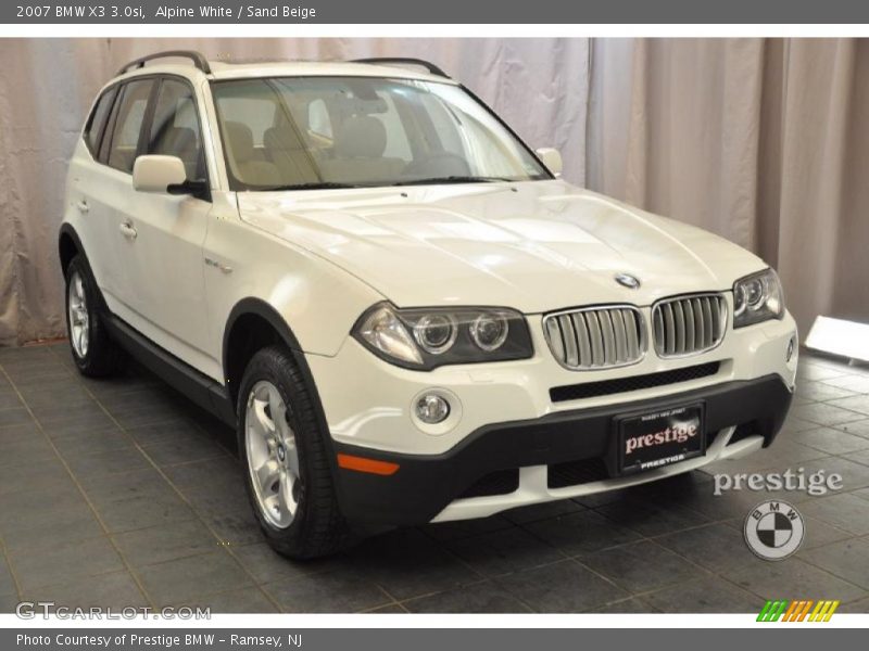 Alpine White / Sand Beige 2007 BMW X3 3.0si