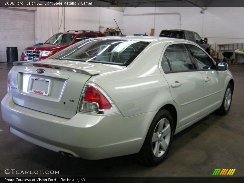 Light Sage Metallic / Camel 2008 Ford Fusion SE