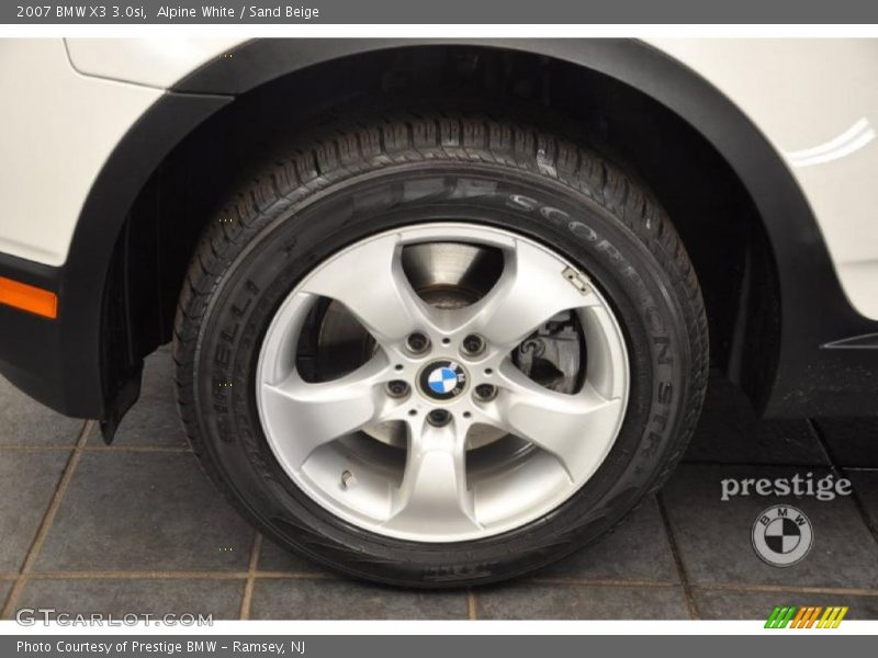 Alpine White / Sand Beige 2007 BMW X3 3.0si