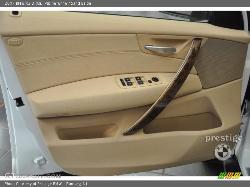 Alpine White / Sand Beige 2007 BMW X3 3.0si