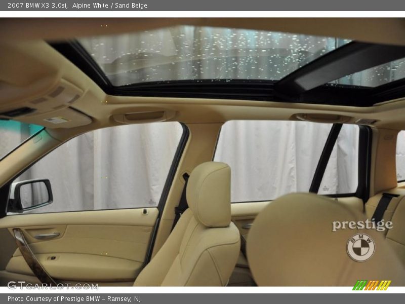 Alpine White / Sand Beige 2007 BMW X3 3.0si