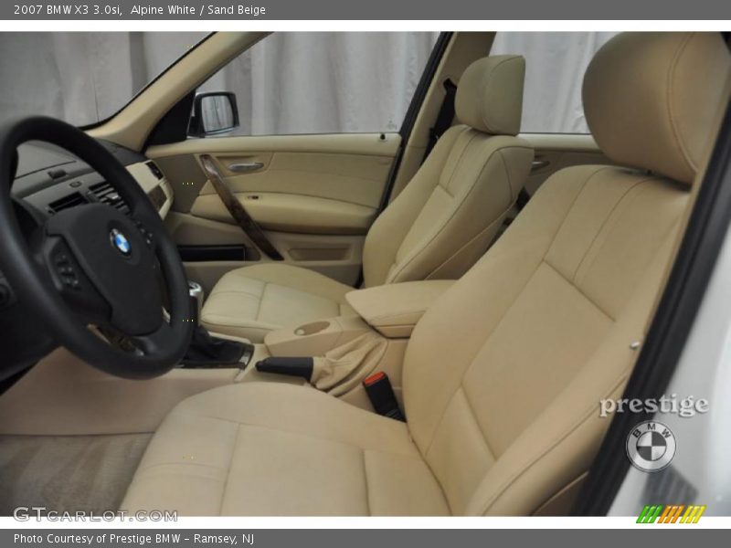 Alpine White / Sand Beige 2007 BMW X3 3.0si