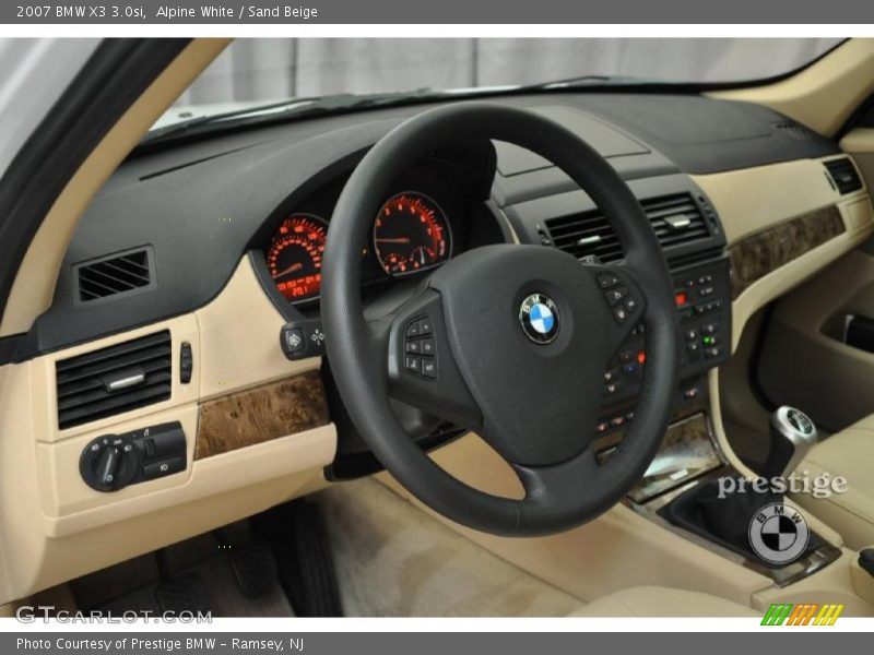 Alpine White / Sand Beige 2007 BMW X3 3.0si