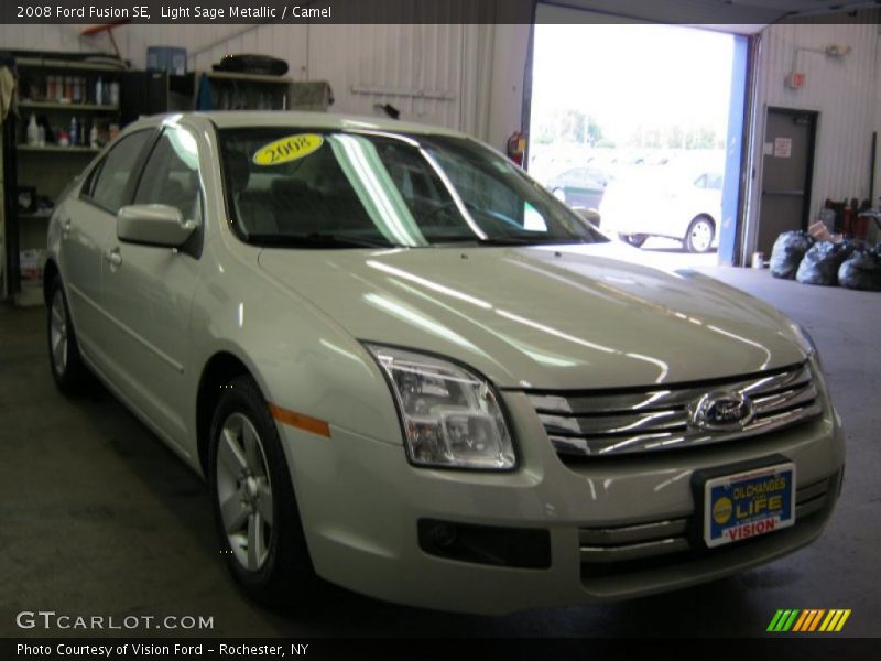 Light Sage Metallic / Camel 2008 Ford Fusion SE