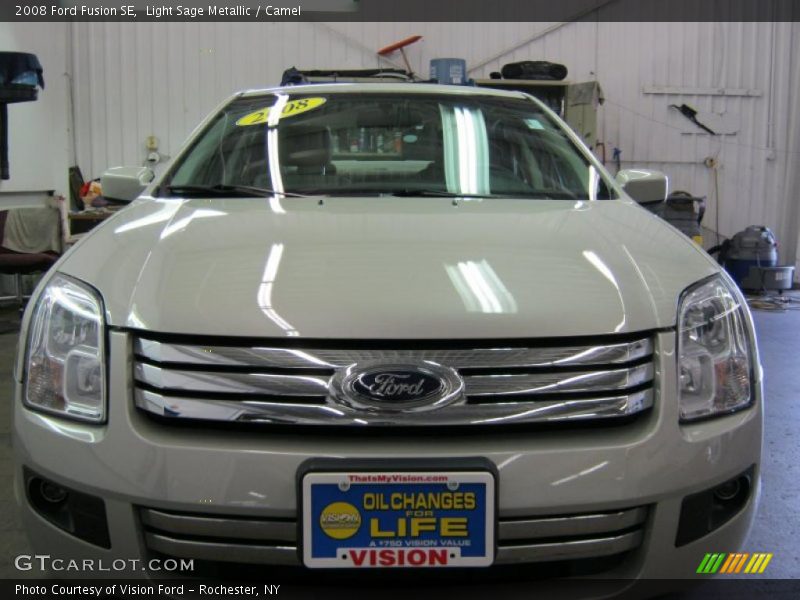 Light Sage Metallic / Camel 2008 Ford Fusion SE