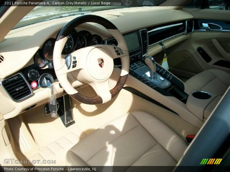 Carbon Grey Metallic / Luxor Beige 2011 Porsche Panamera 4