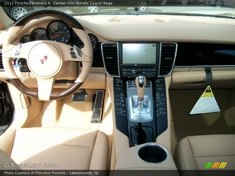 Carbon Grey Metallic / Luxor Beige 2011 Porsche Panamera 4