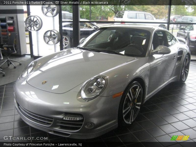 GT Silver Metallic / Black w/Alcantara 2011 Porsche 911 Turbo S Coupe