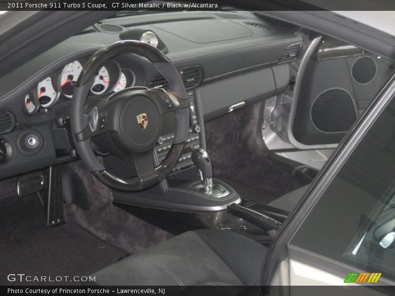 GT Silver Metallic / Black w/Alcantara 2011 Porsche 911 Turbo S Coupe