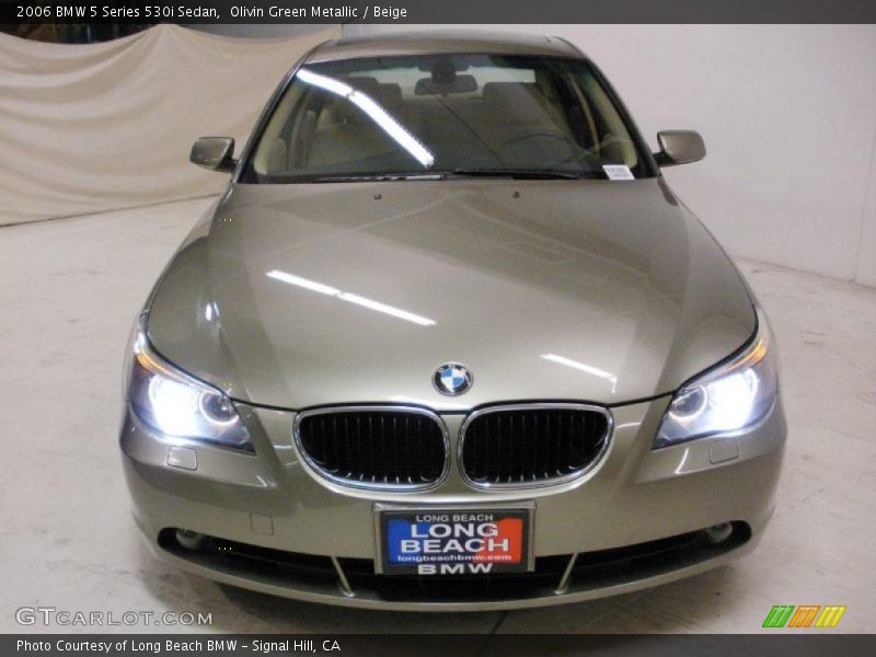 Olivin Green Metallic / Beige 2006 BMW 5 Series 530i Sedan