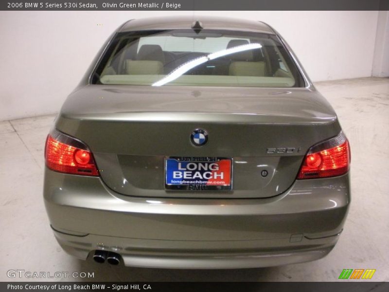 Olivin Green Metallic / Beige 2006 BMW 5 Series 530i Sedan