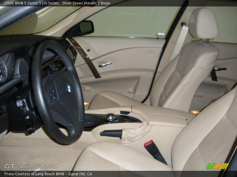 Olivin Green Metallic / Beige 2006 BMW 5 Series 530i Sedan