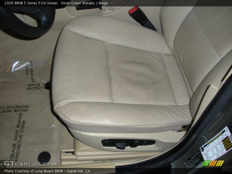 Olivin Green Metallic / Beige 2006 BMW 5 Series 530i Sedan