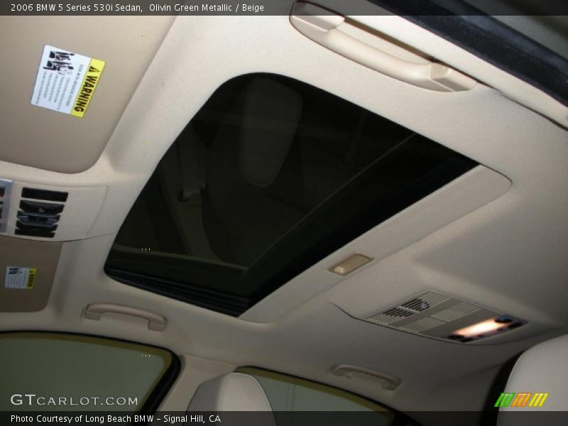 Olivin Green Metallic / Beige 2006 BMW 5 Series 530i Sedan