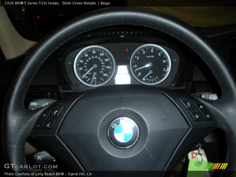 Olivin Green Metallic / Beige 2006 BMW 5 Series 530i Sedan