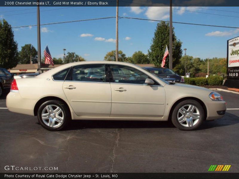 Gold Mist Metallic / Ebony Black 2008 Chevrolet Impala LT