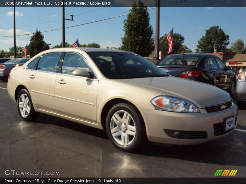 Gold Mist Metallic / Ebony Black 2008 Chevrolet Impala LT
