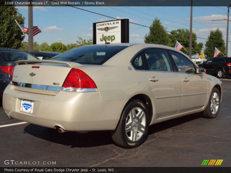 Gold Mist Metallic / Ebony Black 2008 Chevrolet Impala LT