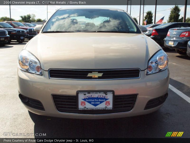 Gold Mist Metallic / Ebony Black 2008 Chevrolet Impala LT
