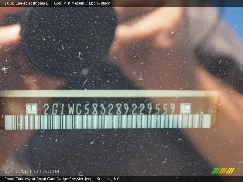 Gold Mist Metallic / Ebony Black 2008 Chevrolet Impala LT