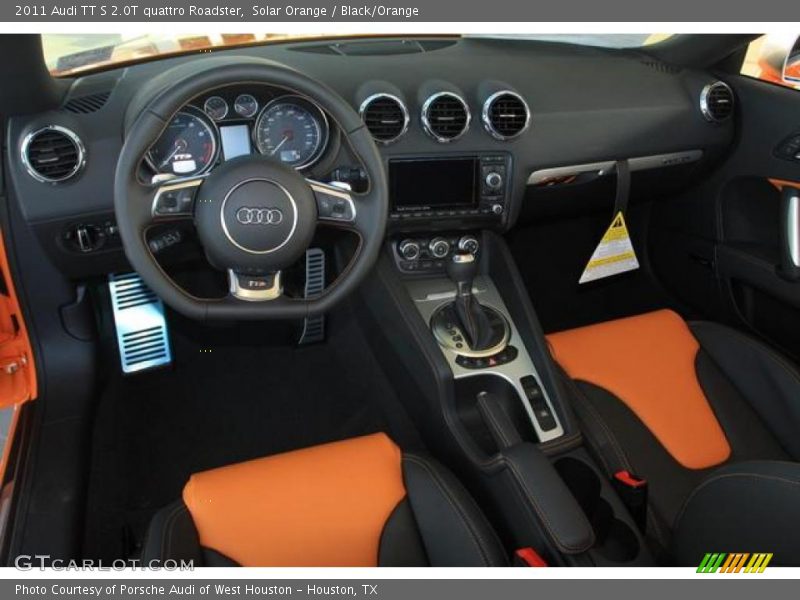 Solar Orange / Black/Orange 2011 Audi TT S 2.0T quattro Roadster