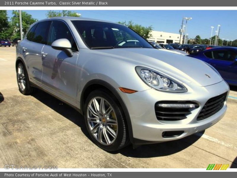 Classic Silver Metallic / Black 2011 Porsche Cayenne Turbo