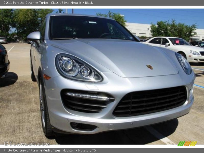 Classic Silver Metallic / Black 2011 Porsche Cayenne Turbo