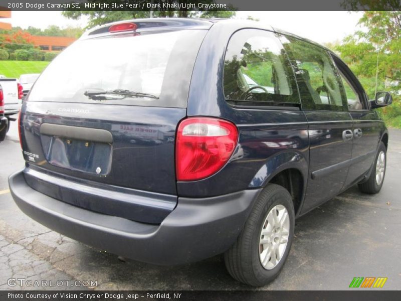 Midnight Blue Pearl / Dark Khaki/Light Graystone 2005 Dodge Caravan SE