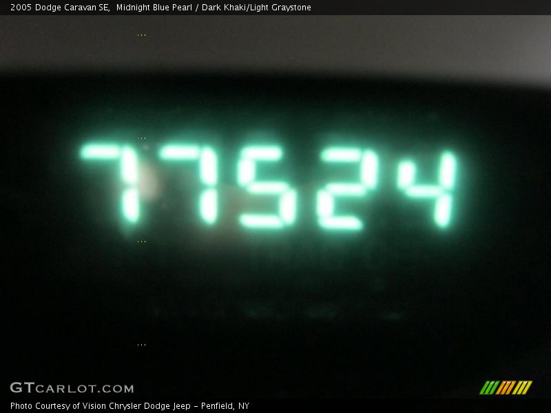 Midnight Blue Pearl / Dark Khaki/Light Graystone 2005 Dodge Caravan SE