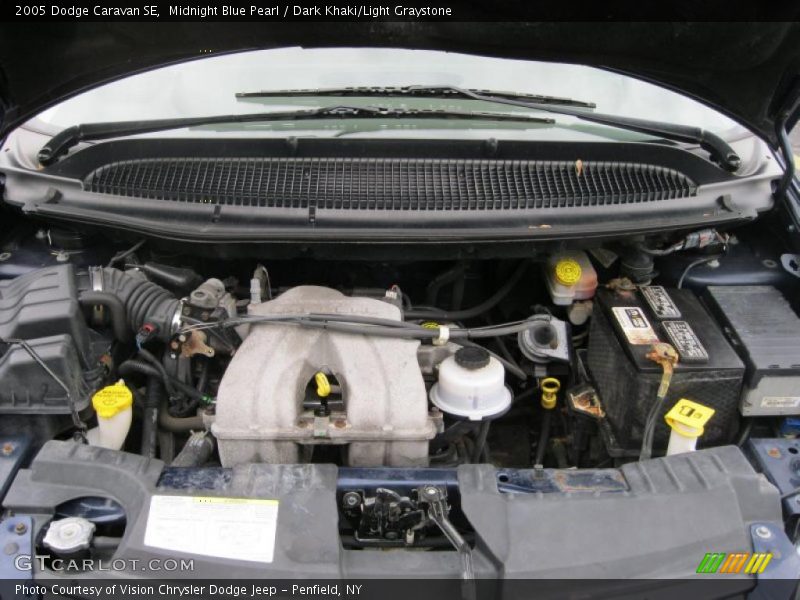 Midnight Blue Pearl / Dark Khaki/Light Graystone 2005 Dodge Caravan SE