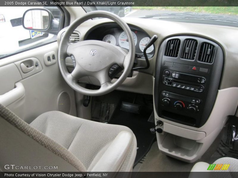 Midnight Blue Pearl / Dark Khaki/Light Graystone 2005 Dodge Caravan SE
