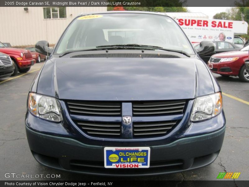 Midnight Blue Pearl / Dark Khaki/Light Graystone 2005 Dodge Caravan SE