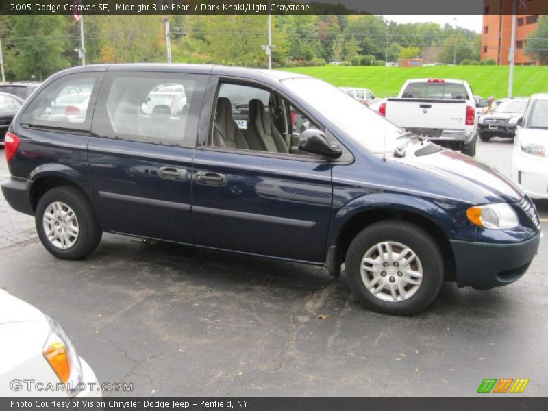 Midnight Blue Pearl / Dark Khaki/Light Graystone 2005 Dodge Caravan SE