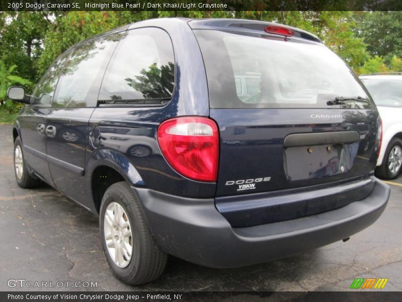 Midnight Blue Pearl / Dark Khaki/Light Graystone 2005 Dodge Caravan SE