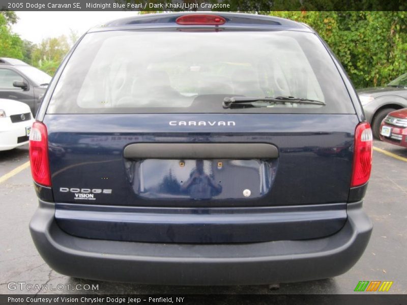 Midnight Blue Pearl / Dark Khaki/Light Graystone 2005 Dodge Caravan SE