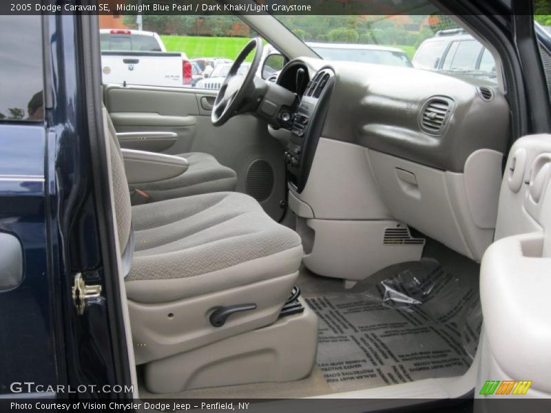 Midnight Blue Pearl / Dark Khaki/Light Graystone 2005 Dodge Caravan SE