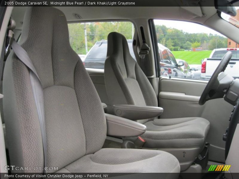 Midnight Blue Pearl / Dark Khaki/Light Graystone 2005 Dodge Caravan SE
