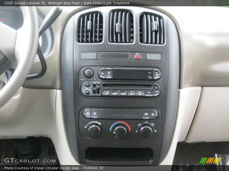 Midnight Blue Pearl / Dark Khaki/Light Graystone 2005 Dodge Caravan SE
