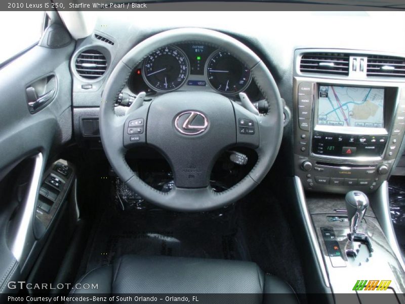 Starfire White Pearl / Black 2010 Lexus IS 250