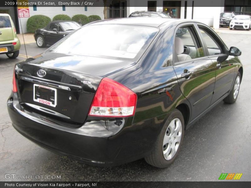 Ebony Black / Gray 2009 Kia Spectra EX Sedan