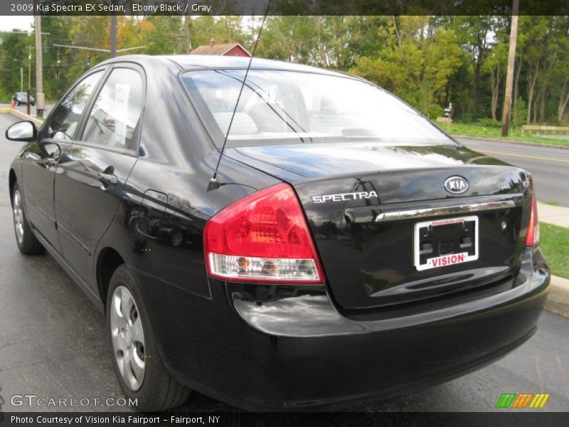 Ebony Black / Gray 2009 Kia Spectra EX Sedan
