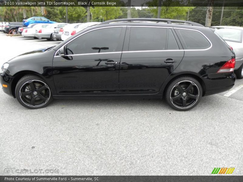 Black / Cornsilk Beige 2010 Volkswagen Jetta TDI SportWagen