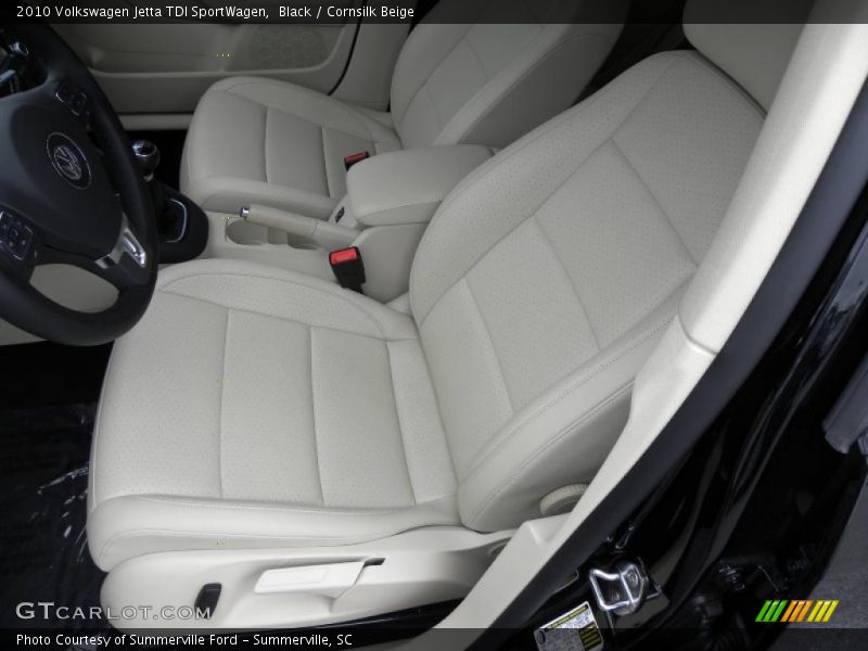 Black / Cornsilk Beige 2010 Volkswagen Jetta TDI SportWagen