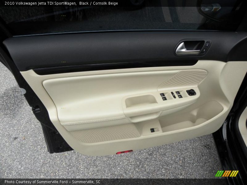 Black / Cornsilk Beige 2010 Volkswagen Jetta TDI SportWagen