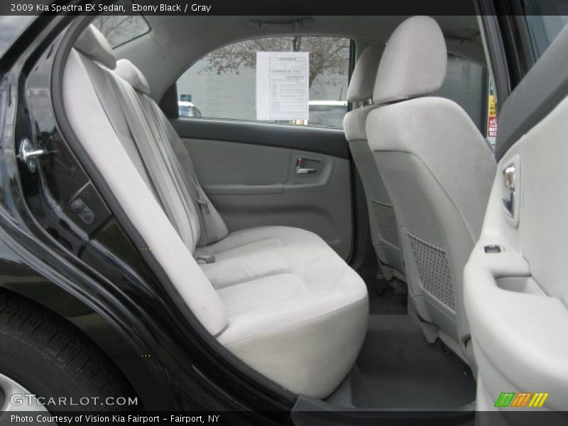 Ebony Black / Gray 2009 Kia Spectra EX Sedan