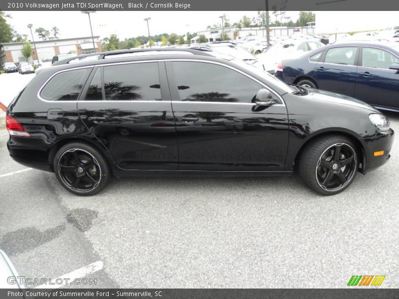Black / Cornsilk Beige 2010 Volkswagen Jetta TDI SportWagen