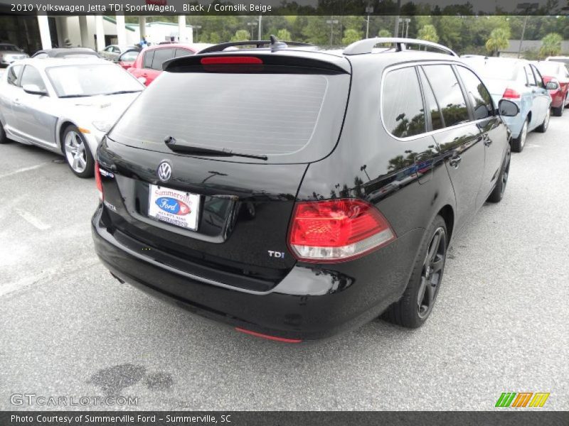 Black / Cornsilk Beige 2010 Volkswagen Jetta TDI SportWagen