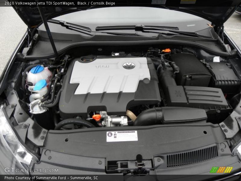 Black / Cornsilk Beige 2010 Volkswagen Jetta TDI SportWagen