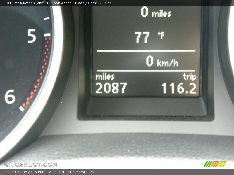 Black / Cornsilk Beige 2010 Volkswagen Jetta TDI SportWagen